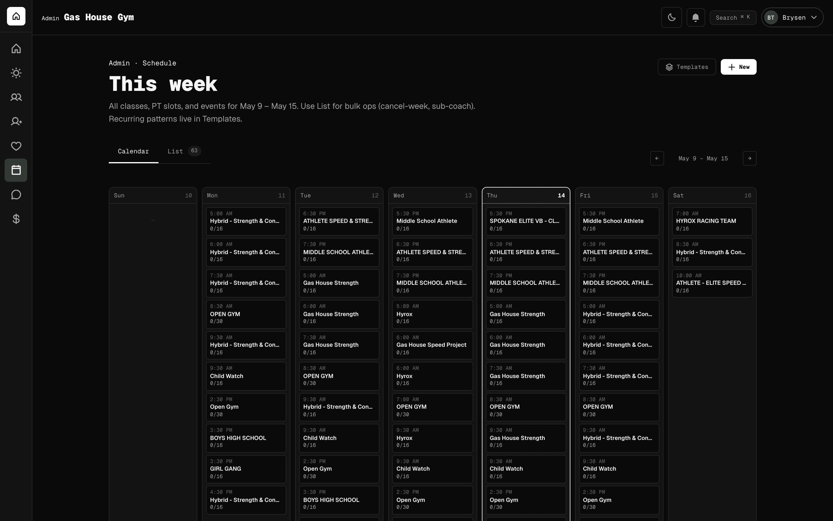 Class scheduling that respects your week — GymVision feature