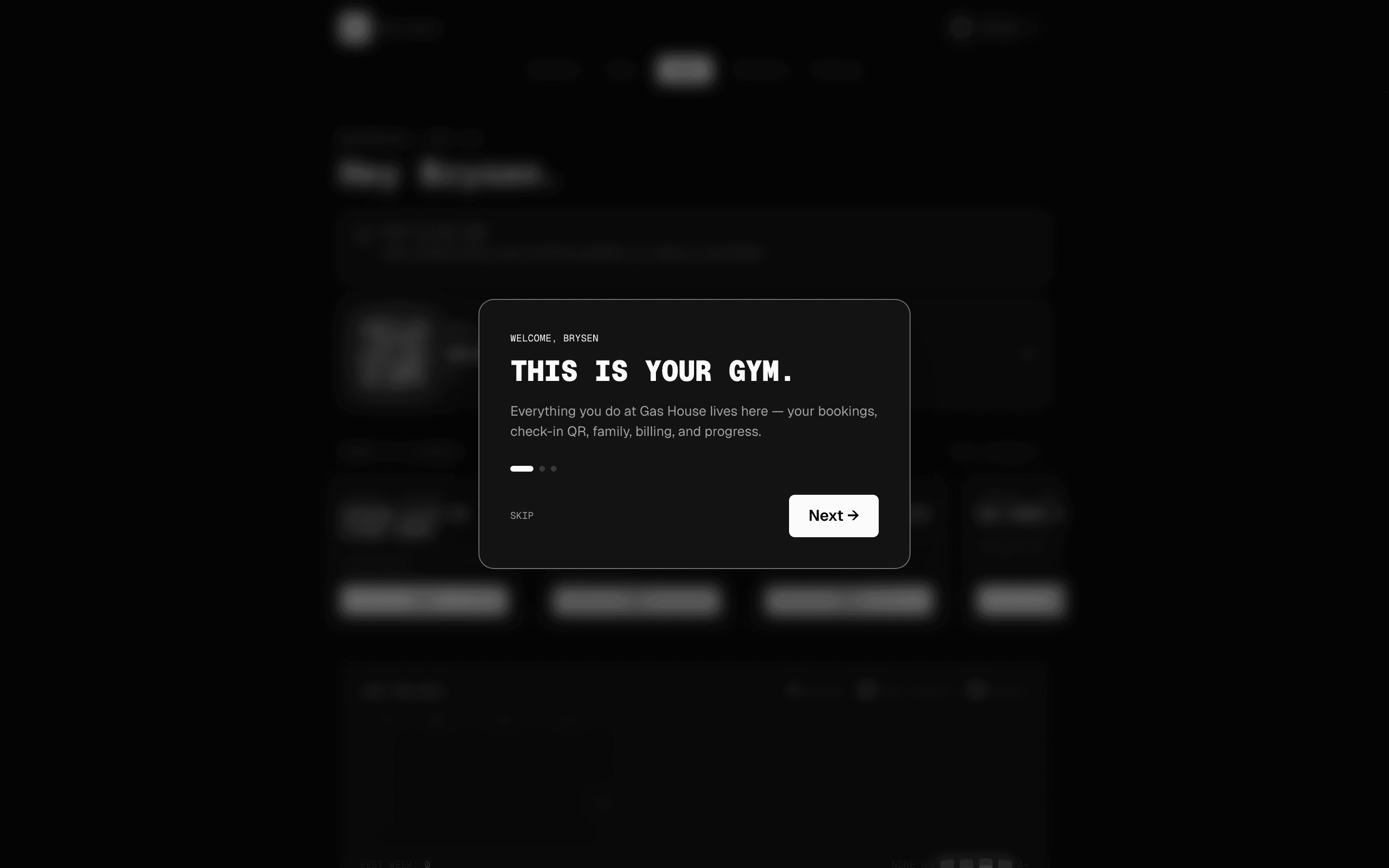 Member portal — yours, not someone else's brand — GymVision feature